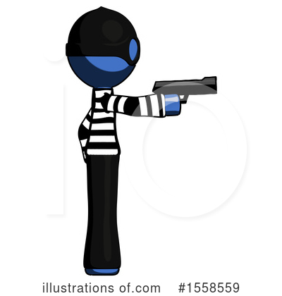 Royalty-Free (RF) Blue Design Mascot Clipart Illustration by Leo Blanchette - Stock Sample #1558559