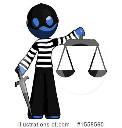Royalty-Free (RF) Blue Design Mascot Clipart Illustration by Leo Blanchette - Stock Sample #1558560
