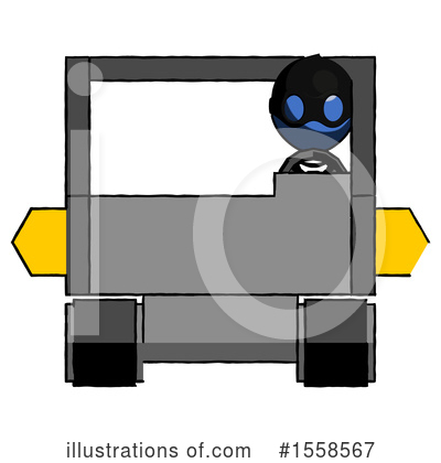 Royalty-Free (RF) Blue Design Mascot Clipart Illustration by Leo Blanchette - Stock Sample #1558567