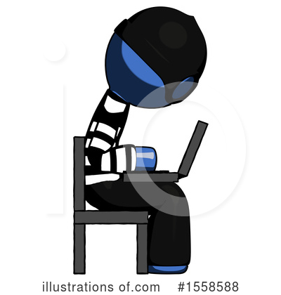 Royalty-Free (RF) Blue Design Mascot Clipart Illustration by Leo Blanchette - Stock Sample #1558588