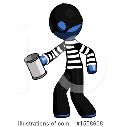 Royalty-Free (RF) Blue Design Mascot Clipart Illustration by Leo Blanchette - Stock Sample #1558608