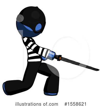 Royalty-Free (RF) Blue Design Mascot Clipart Illustration by Leo Blanchette - Stock Sample #1558621