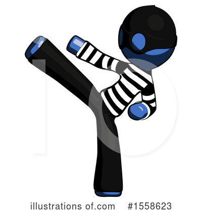 Royalty-Free (RF) Blue Design Mascot Clipart Illustration by Leo Blanchette - Stock Sample #1558623