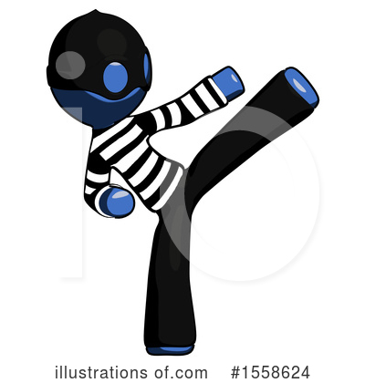 Royalty-Free (RF) Blue Design Mascot Clipart Illustration by Leo Blanchette - Stock Sample #1558624