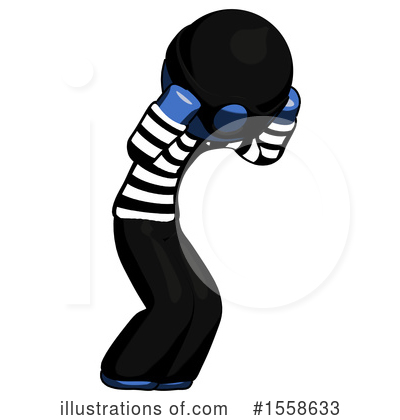 Royalty-Free (RF) Blue Design Mascot Clipart Illustration by Leo Blanchette - Stock Sample #1558633