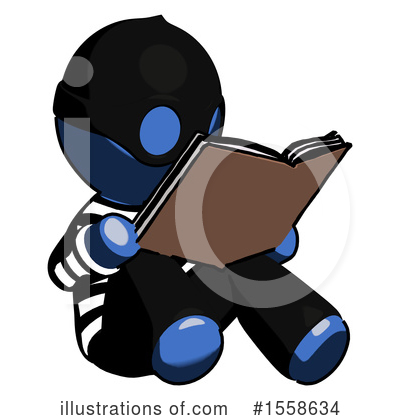 Royalty-Free (RF) Blue Design Mascot Clipart Illustration by Leo Blanchette - Stock Sample #1558634