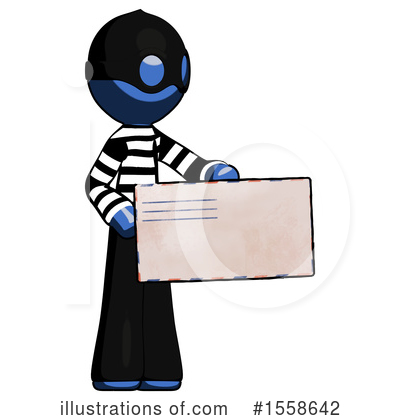 Royalty-Free (RF) Blue Design Mascot Clipart Illustration by Leo Blanchette - Stock Sample #1558642