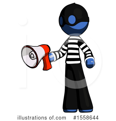 Royalty-Free (RF) Blue Design Mascot Clipart Illustration by Leo Blanchette - Stock Sample #1558644