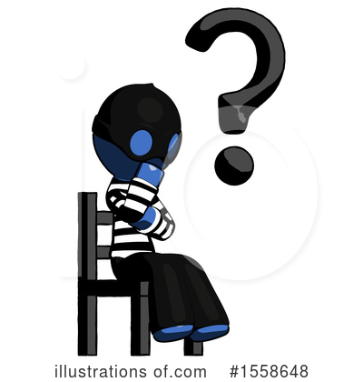 Royalty-Free (RF) Blue Design Mascot Clipart Illustration by Leo Blanchette - Stock Sample #1558648