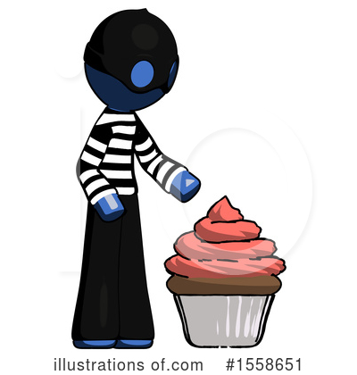 Royalty-Free (RF) Blue Design Mascot Clipart Illustration by Leo Blanchette - Stock Sample #1558651