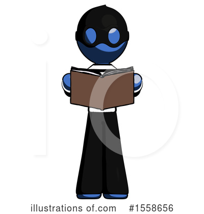 Royalty-Free (RF) Blue Design Mascot Clipart Illustration by Leo Blanchette - Stock Sample #1558656