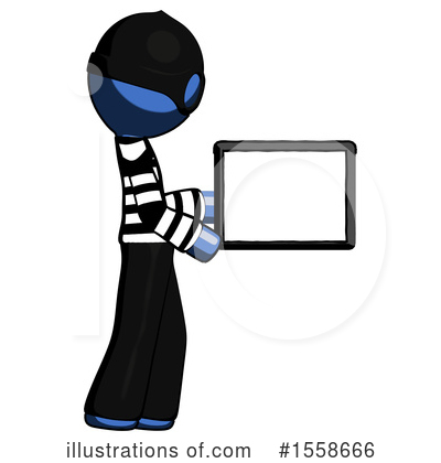 Royalty-Free (RF) Blue Design Mascot Clipart Illustration by Leo Blanchette - Stock Sample #1558666