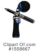 Blue Design Mascot Clipart #1558667 by Leo Blanchette