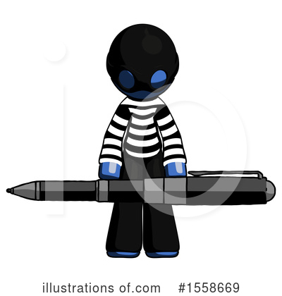 Royalty-Free (RF) Blue Design Mascot Clipart Illustration by Leo Blanchette - Stock Sample #1558669