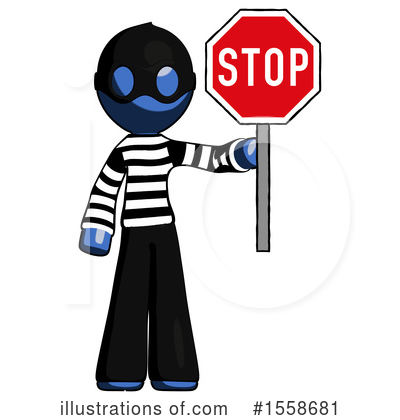 Royalty-Free (RF) Blue Design Mascot Clipart Illustration by Leo Blanchette - Stock Sample #1558681