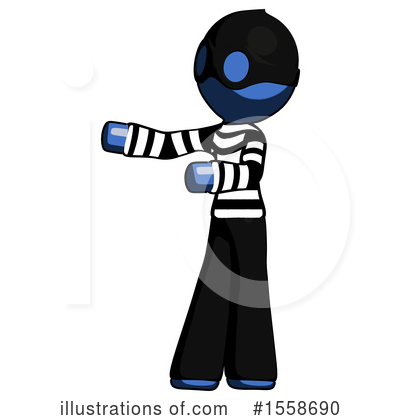 Royalty-Free (RF) Blue Design Mascot Clipart Illustration by Leo Blanchette - Stock Sample #1558690