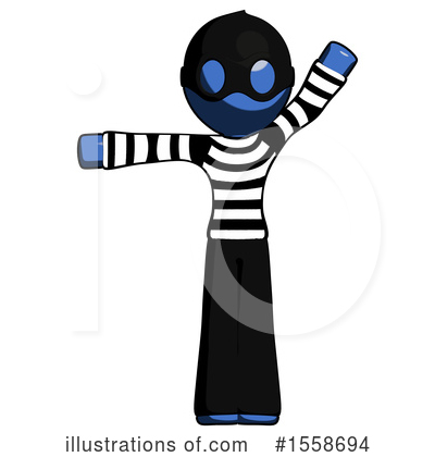 Royalty-Free (RF) Blue Design Mascot Clipart Illustration by Leo Blanchette - Stock Sample #1558694