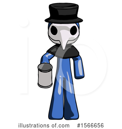 Royalty-Free (RF) Blue Design Mascot Clipart Illustration by Leo Blanchette - Stock Sample #1566656