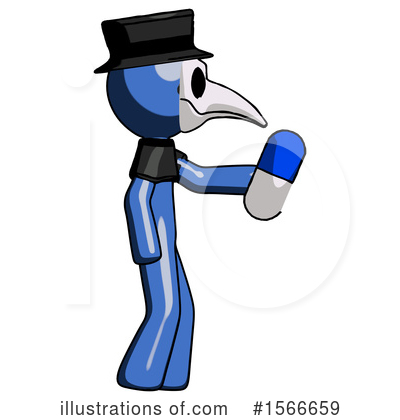 Royalty-Free (RF) Blue Design Mascot Clipart Illustration by Leo Blanchette - Stock Sample #1566659