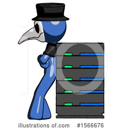 Royalty-Free (RF) Blue Design Mascot Clipart Illustration by Leo Blanchette - Stock Sample #1566676