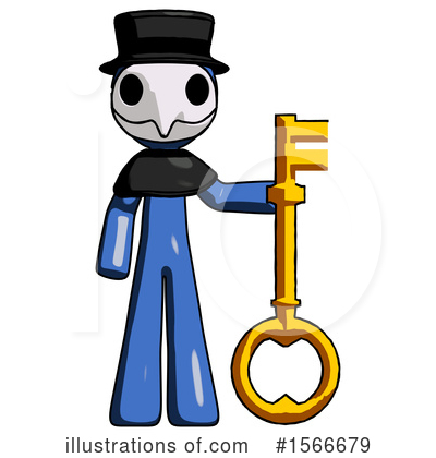 Royalty-Free (RF) Blue Design Mascot Clipart Illustration by Leo Blanchette - Stock Sample #1566679