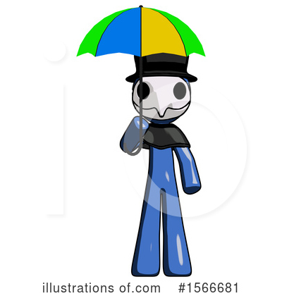 Royalty-Free (RF) Blue Design Mascot Clipart Illustration by Leo Blanchette - Stock Sample #1566681