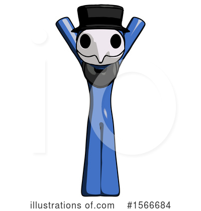 Royalty-Free (RF) Blue Design Mascot Clipart Illustration by Leo Blanchette - Stock Sample #1566684