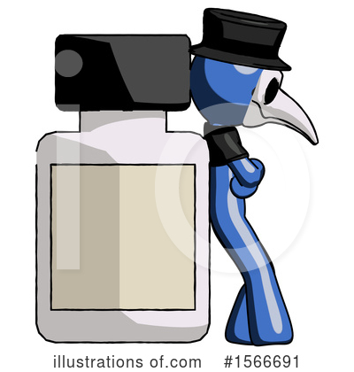 Royalty-Free (RF) Blue Design Mascot Clipart Illustration by Leo Blanchette - Stock Sample #1566691