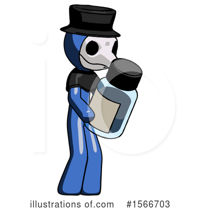 Royalty-Free (RF) Blue Design Mascot Clipart Illustration by Leo Blanchette - Stock Sample #1566703