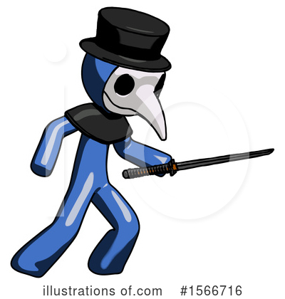 Royalty-Free (RF) Blue Design Mascot Clipart Illustration by Leo Blanchette - Stock Sample #1566716