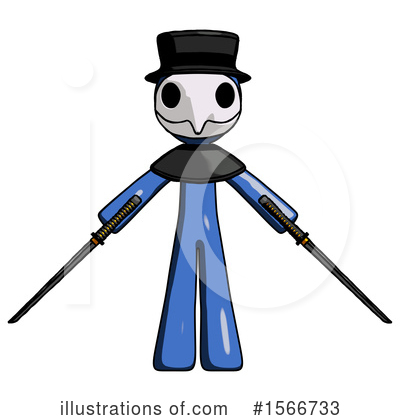 Royalty-Free (RF) Blue Design Mascot Clipart Illustration by Leo Blanchette - Stock Sample #1566733
