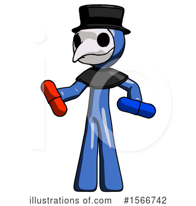 Royalty-Free (RF) Blue Design Mascot Clipart Illustration by Leo Blanchette - Stock Sample #1566742