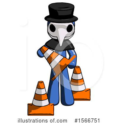 Royalty-Free (RF) Blue Design Mascot Clipart Illustration by Leo Blanchette - Stock Sample #1566751