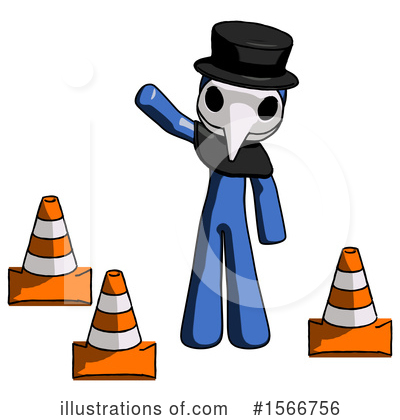 Royalty-Free (RF) Blue Design Mascot Clipart Illustration by Leo Blanchette - Stock Sample #1566756