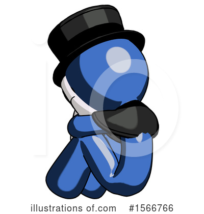 Royalty-Free (RF) Blue Design Mascot Clipart Illustration by Leo Blanchette - Stock Sample #1566766
