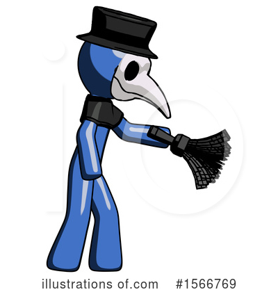 Royalty-Free (RF) Blue Design Mascot Clipart Illustration by Leo Blanchette - Stock Sample #1566769
