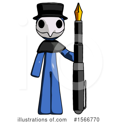 Royalty-Free (RF) Blue Design Mascot Clipart Illustration by Leo Blanchette - Stock Sample #1566770