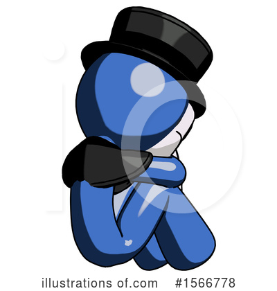 Royalty-Free (RF) Blue Design Mascot Clipart Illustration by Leo Blanchette - Stock Sample #1566778