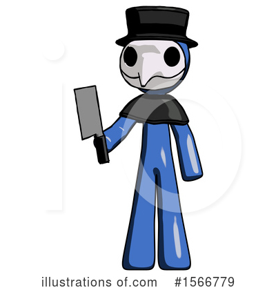 Royalty-Free (RF) Blue Design Mascot Clipart Illustration by Leo Blanchette - Stock Sample #1566779