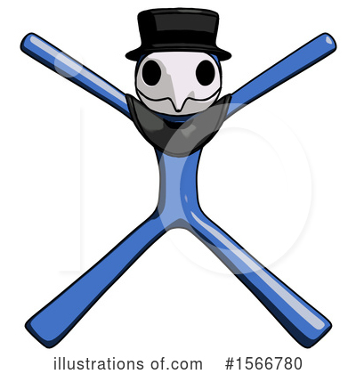 Royalty-Free (RF) Blue Design Mascot Clipart Illustration by Leo Blanchette - Stock Sample #1566780