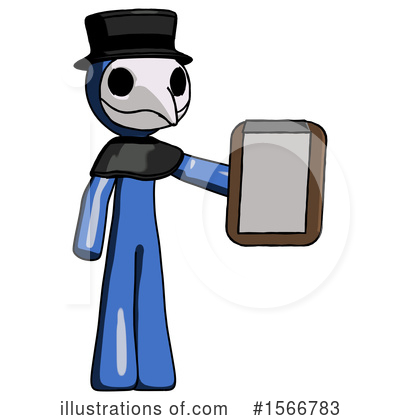 Royalty-Free (RF) Blue Design Mascot Clipart Illustration by Leo Blanchette - Stock Sample #1566783