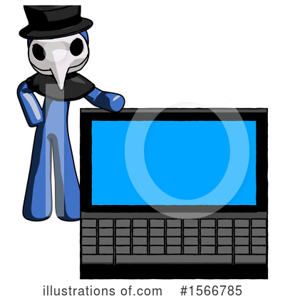 Royalty-Free (RF) Blue Design Mascot Clipart Illustration by Leo Blanchette - Stock Sample #1566785