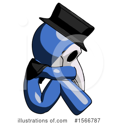 Royalty-Free (RF) Blue Design Mascot Clipart Illustration by Leo Blanchette - Stock Sample #1566787