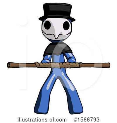 Royalty-Free (RF) Blue Design Mascot Clipart Illustration by Leo Blanchette - Stock Sample #1566793