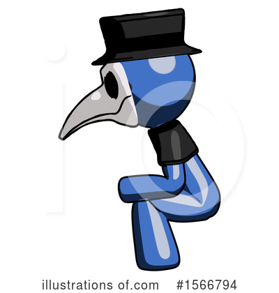Royalty-Free (RF) Blue Design Mascot Clipart Illustration by Leo Blanchette - Stock Sample #1566794