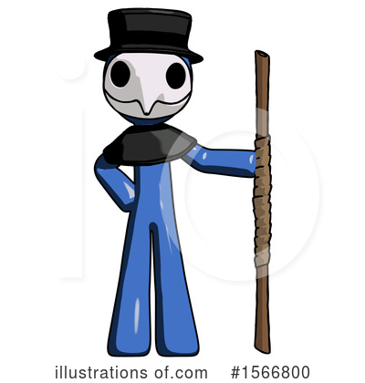 Royalty-Free (RF) Blue Design Mascot Clipart Illustration by Leo Blanchette - Stock Sample #1566800