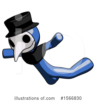 Royalty-Free (RF) Blue Design Mascot Clipart Illustration by Leo Blanchette - Stock Sample #1566830