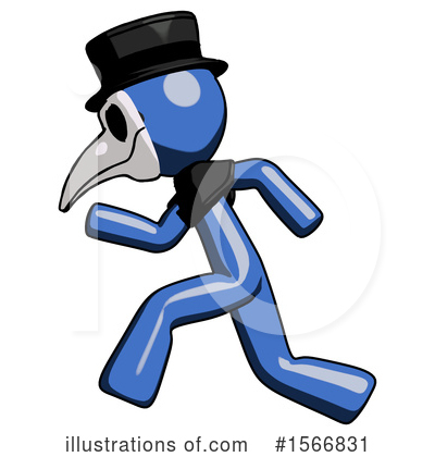 Royalty-Free (RF) Blue Design Mascot Clipart Illustration by Leo Blanchette - Stock Sample #1566831
