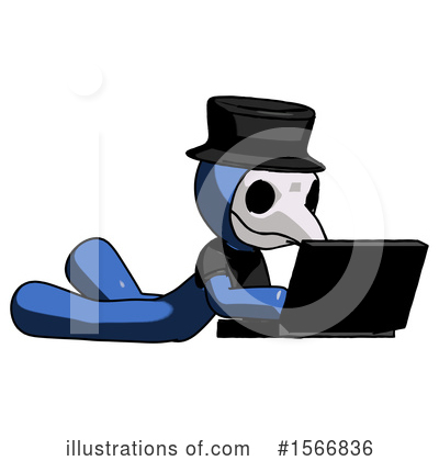 Royalty-Free (RF) Blue Design Mascot Clipart Illustration by Leo Blanchette - Stock Sample #1566836