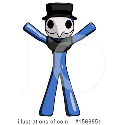 Royalty-Free (RF) Blue Design Mascot Clipart Illustration by Leo Blanchette - Stock Sample #1566851